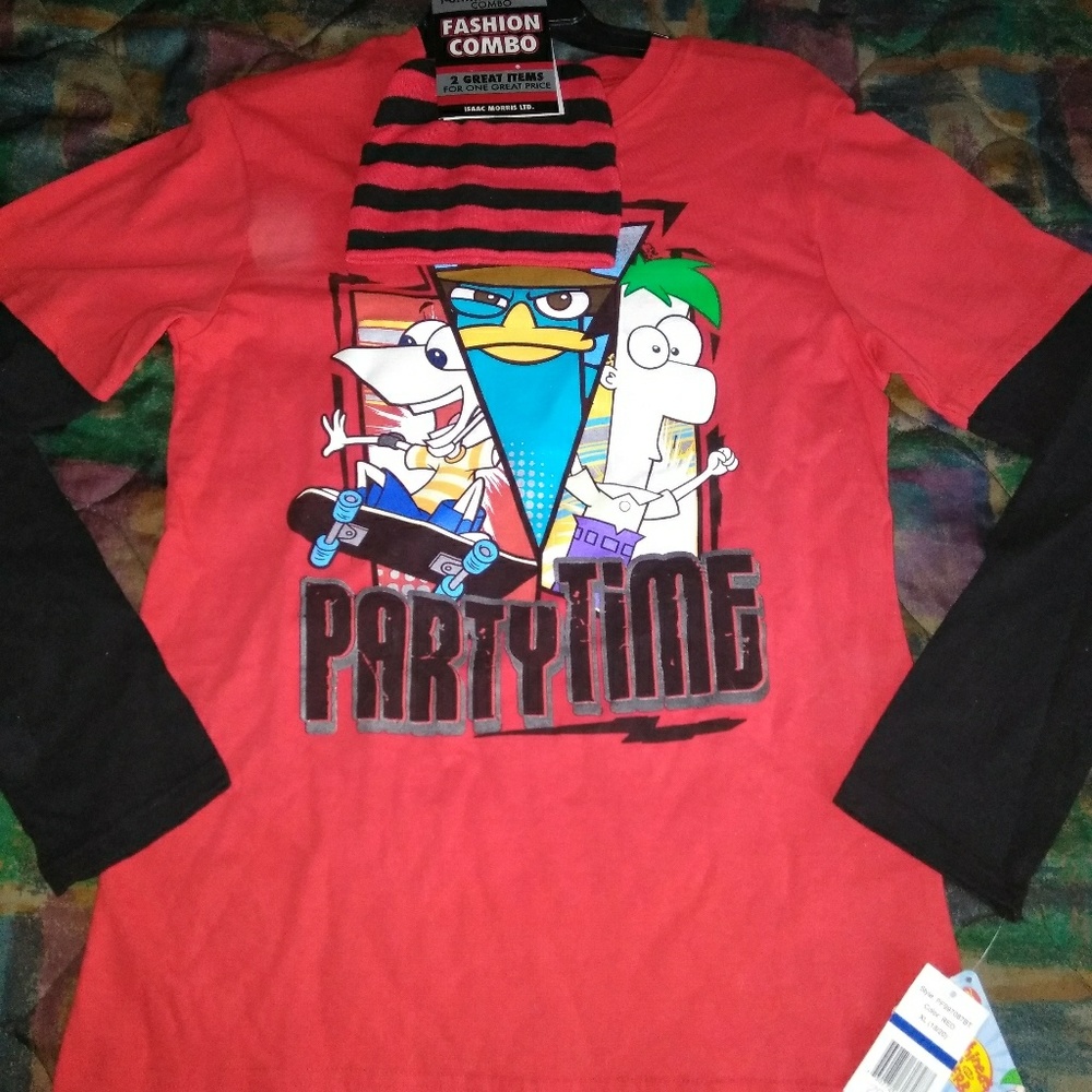 ***2/$12*** Boys Long Sleeve T-Shirt w/Hat